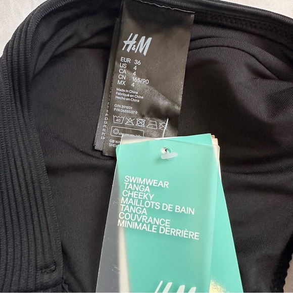 ★ NWT H&M Ribbed Bikini Set - Black ★ - Picture 17 of 17